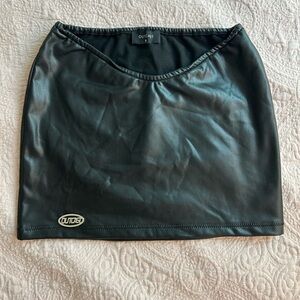 Outcast Black Faux Leather Mini Skirt